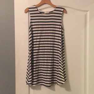 Everly black and white striped dress